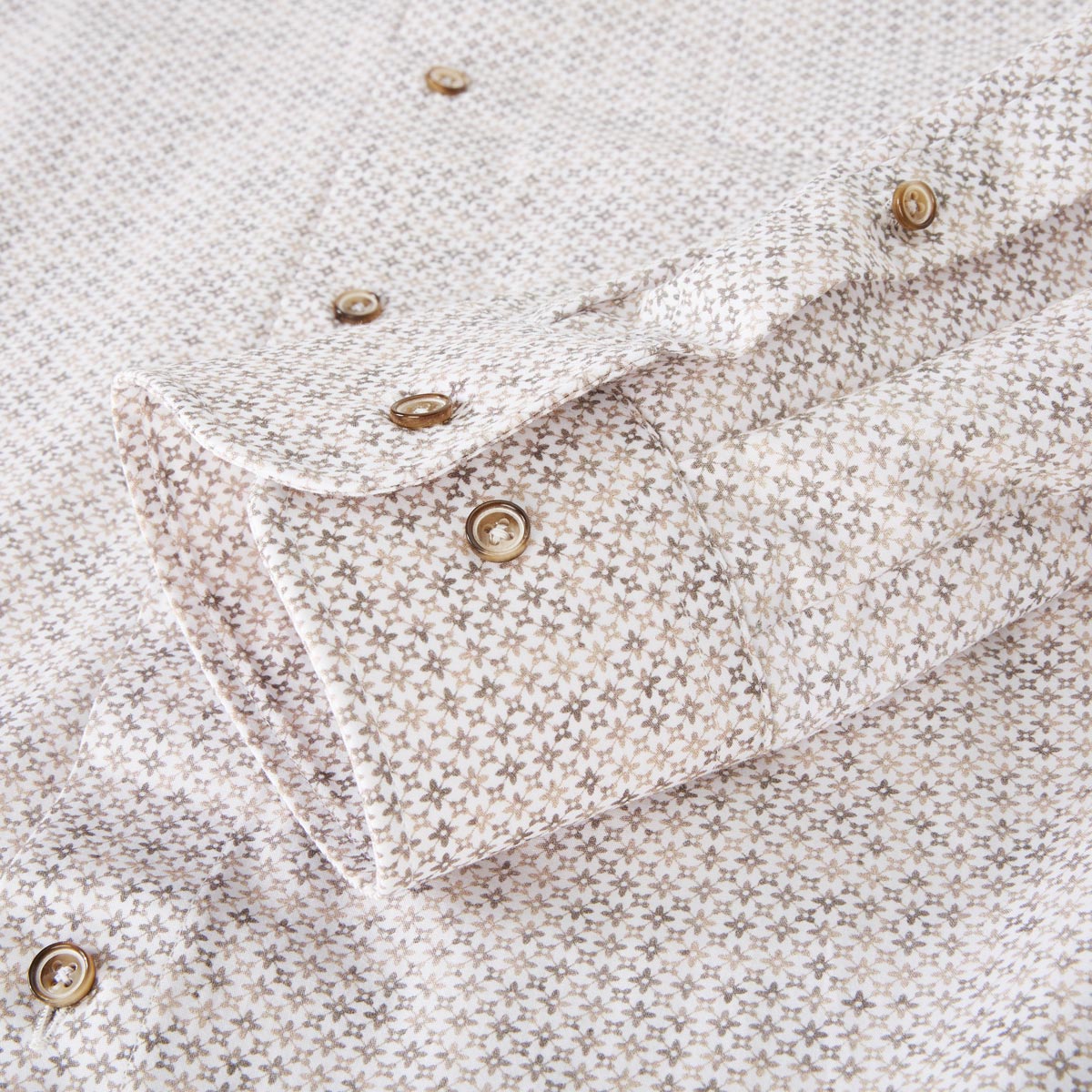 VENTI Businesshemd mit Allover-Muster beige