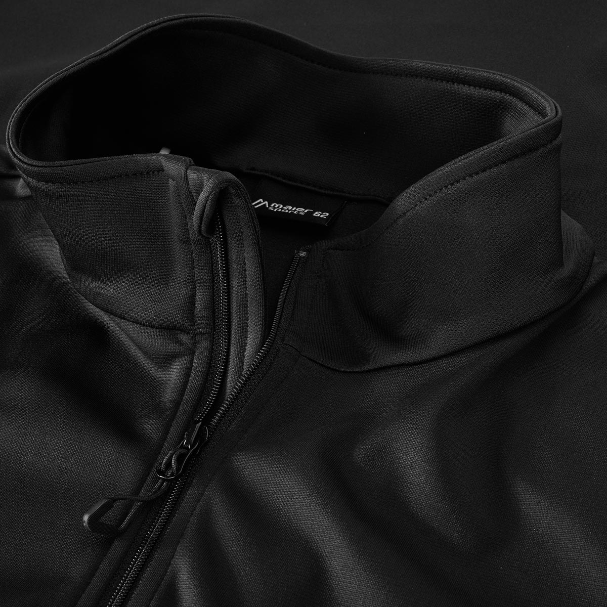Maier Sports Funktionsshirt mit Stehkragen schwarz