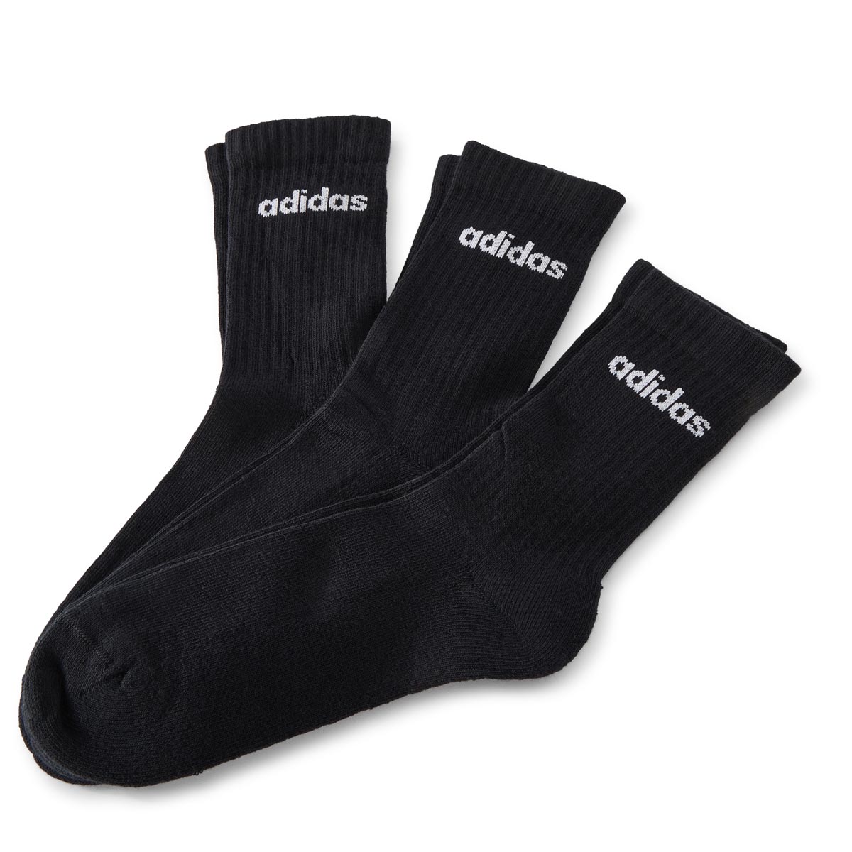 Adidas 3er-Pack Socke Mit Verstärkter Ferse Farbe Schwarz Größe, EU46-48