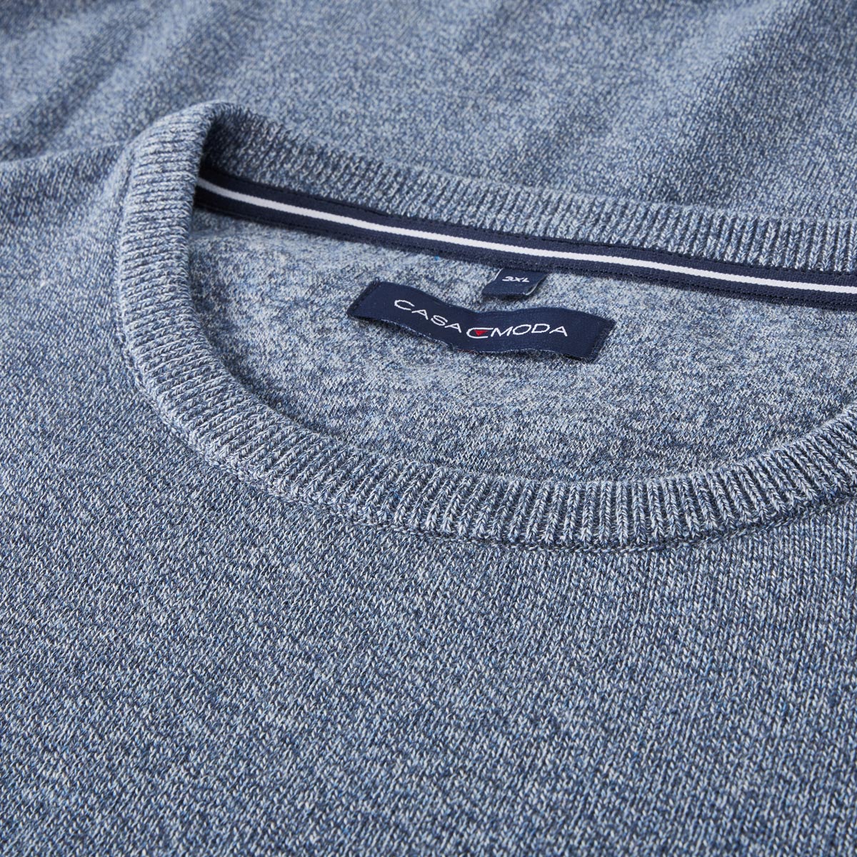 CASA MODA Strickpullover aus Baumwolle blau