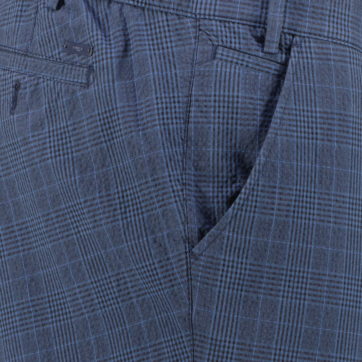 Eurex by Brax Stretch-Chinos "Thilo" in Seersucker-Qualität mittelblau Eurex by Brax Stretch-Chinos "Thilo" in Seersucker-Qualität mittelblau