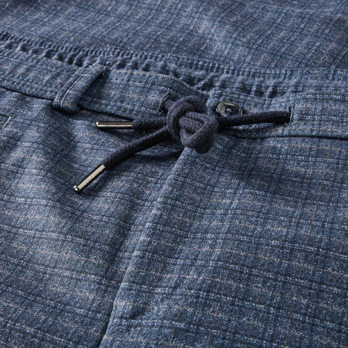 bugatti Chinos aus Stretch-Jersey, Tapered Fit blau