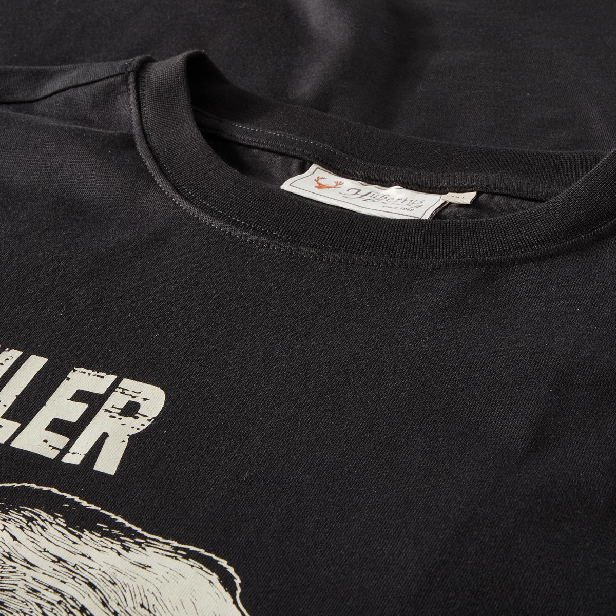 Hubertus T-Shirt mit Motiv-Print schwarz