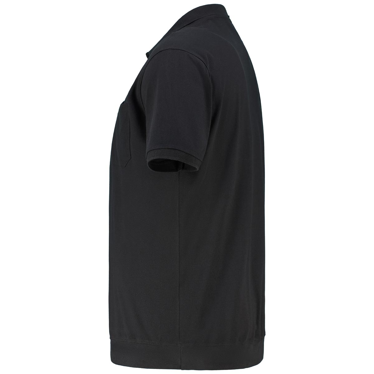 ADAMO Poloshirt mit elastischem Bund schwarz