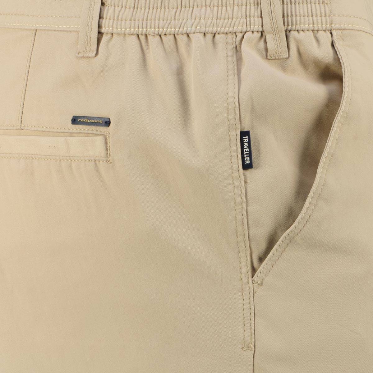 Redpoint Superstretch-Chinos "Hamilton", Tapered Fit, bügelfrei beige