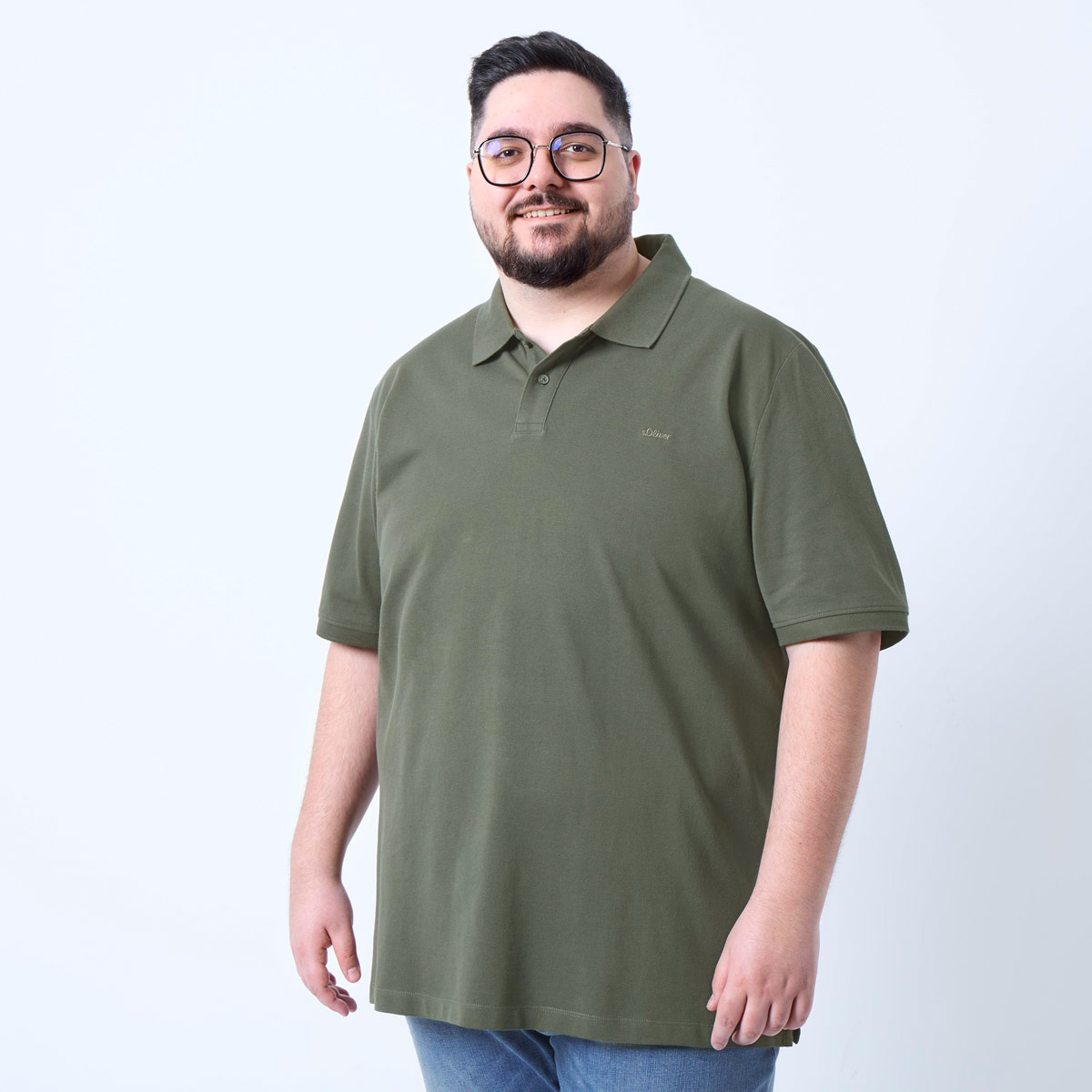 s.Oliver Poloshirt aus Baumwolle oliv