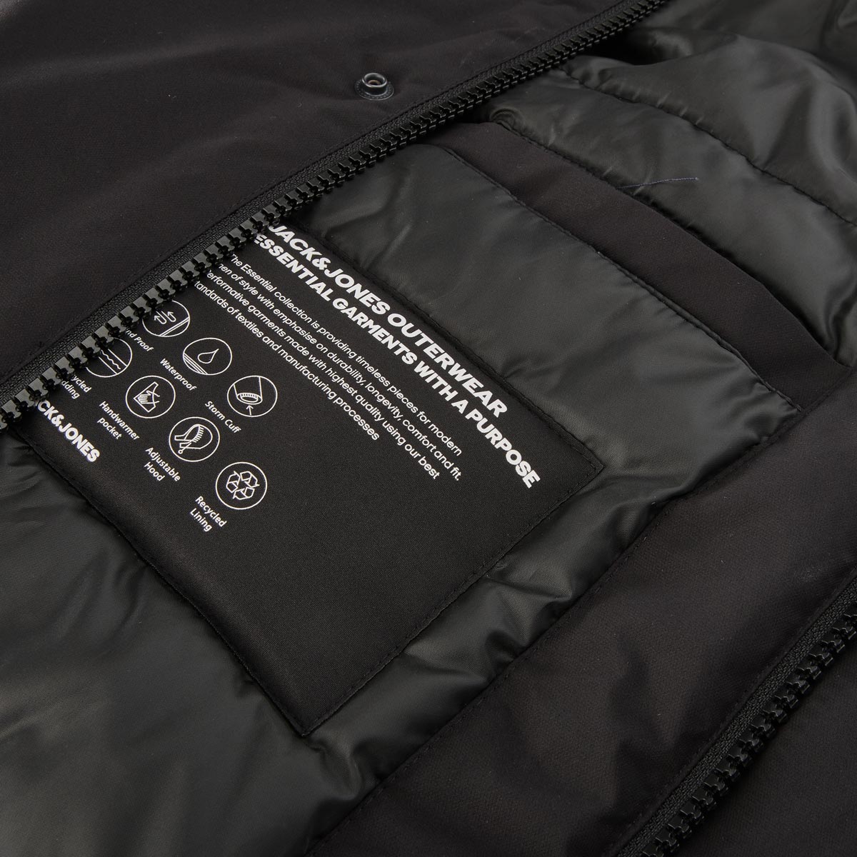Jack&Jones Parka, wasserabweisend schwarz
