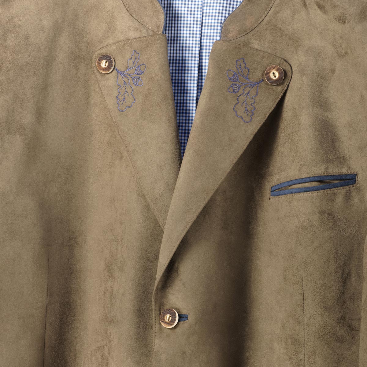 Weis Trachtensakko in Velours-Optik braun