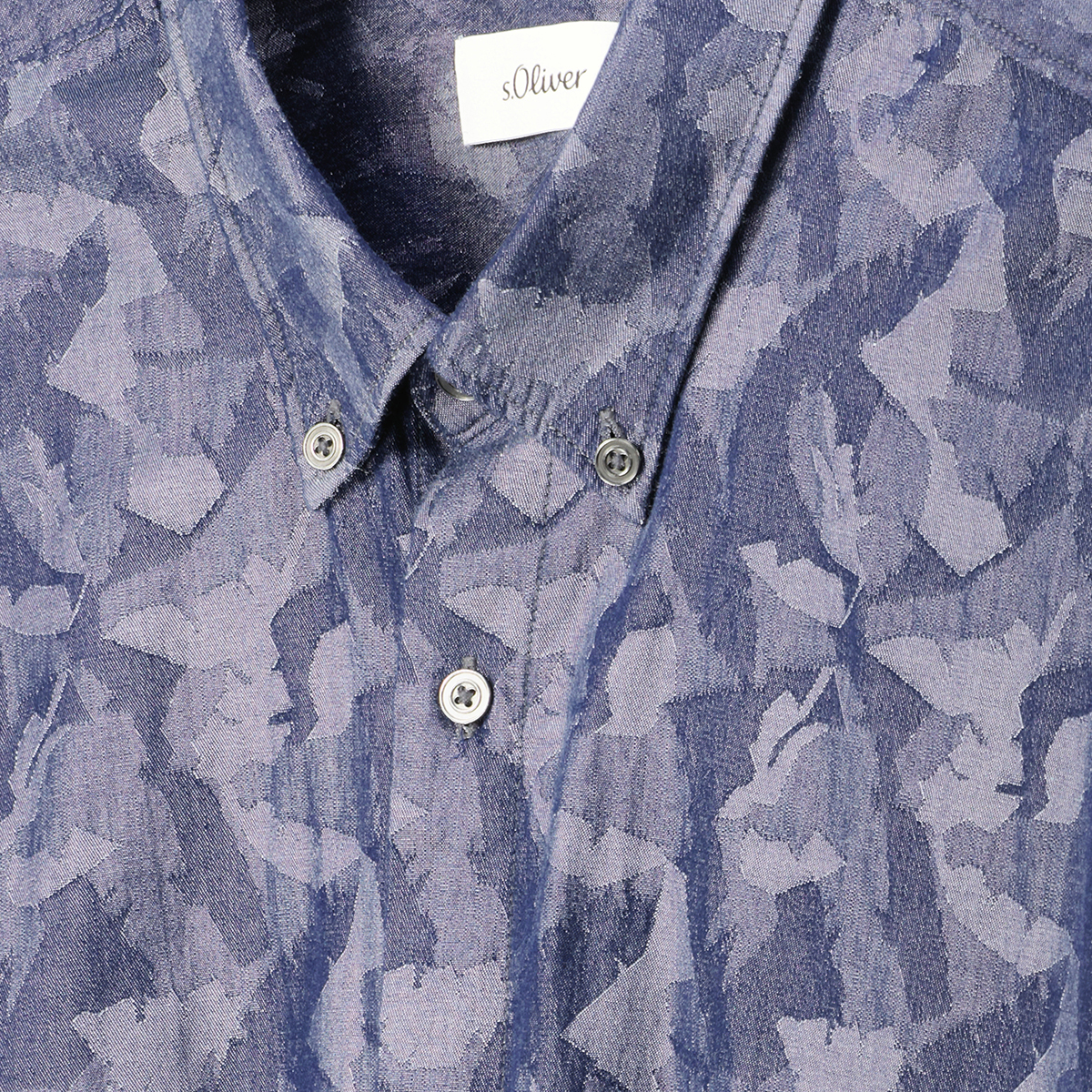 s.Oliver Freizeithemd aus Baumwolle blau
