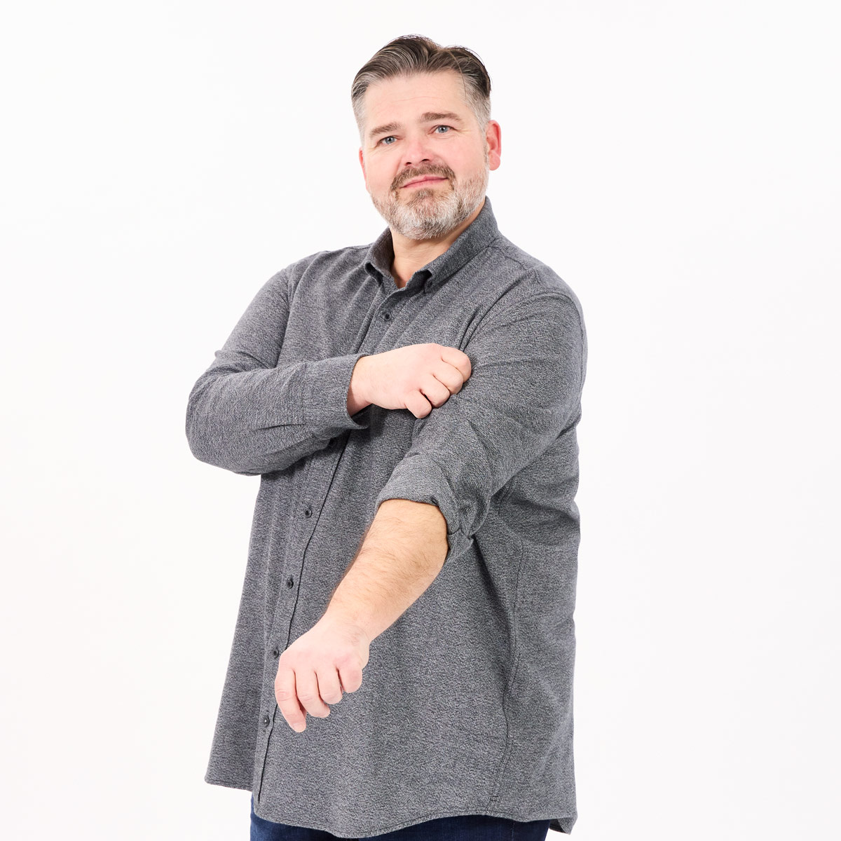 Lerros Freizeithemd aus Baumwoll-Flanell schwarz