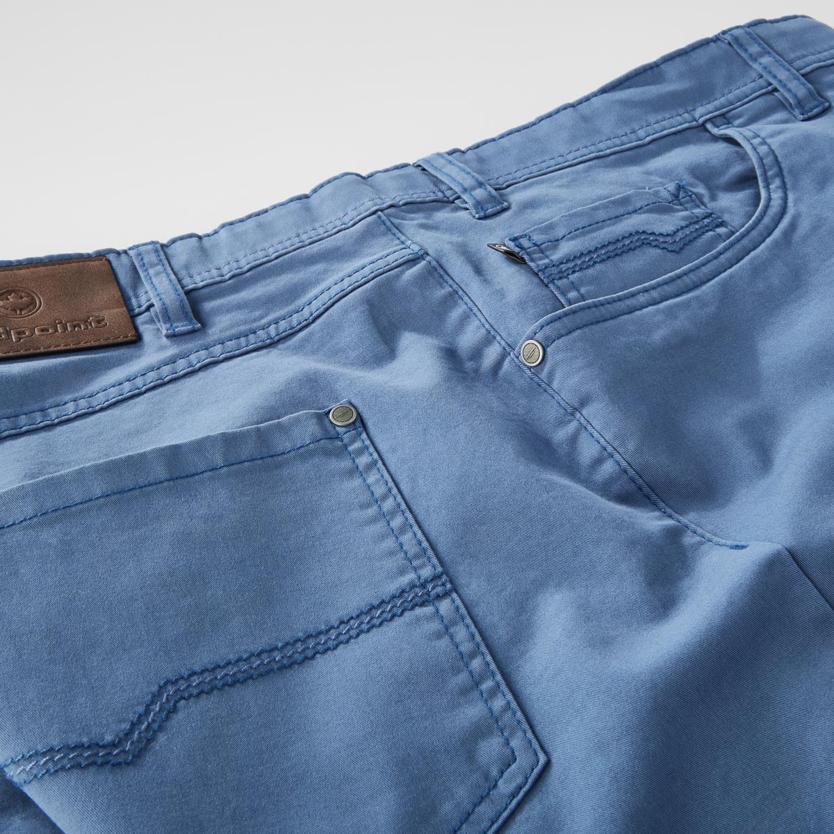 Redpoint Baumwollhose "Montreal" mit Stretch, Tapered Fit mittelblau