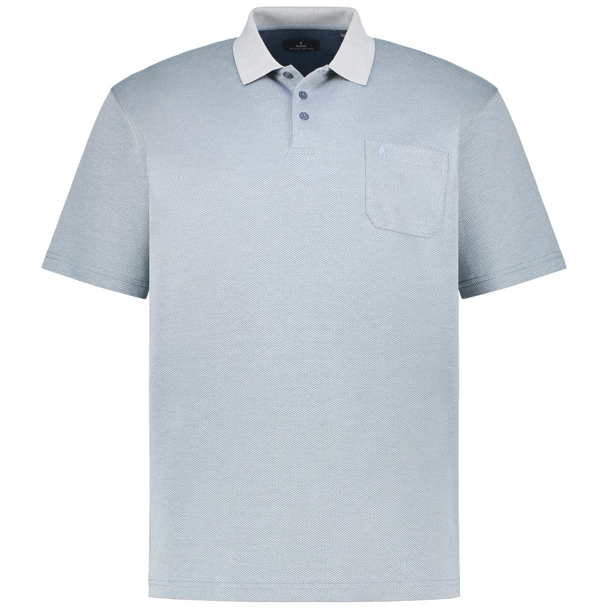 RAGMAN Pflegeleichtes Poloshirt "Soft Knit" Farbe hellblau Größe: 4XL günstig online kaufen