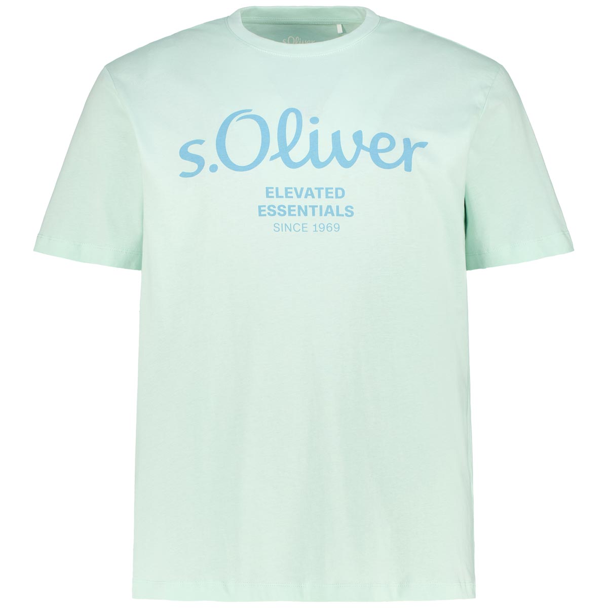 s.Oliver T-Shirt mit Label-Print Farbe mint Größe: 5XL günstig online kaufen