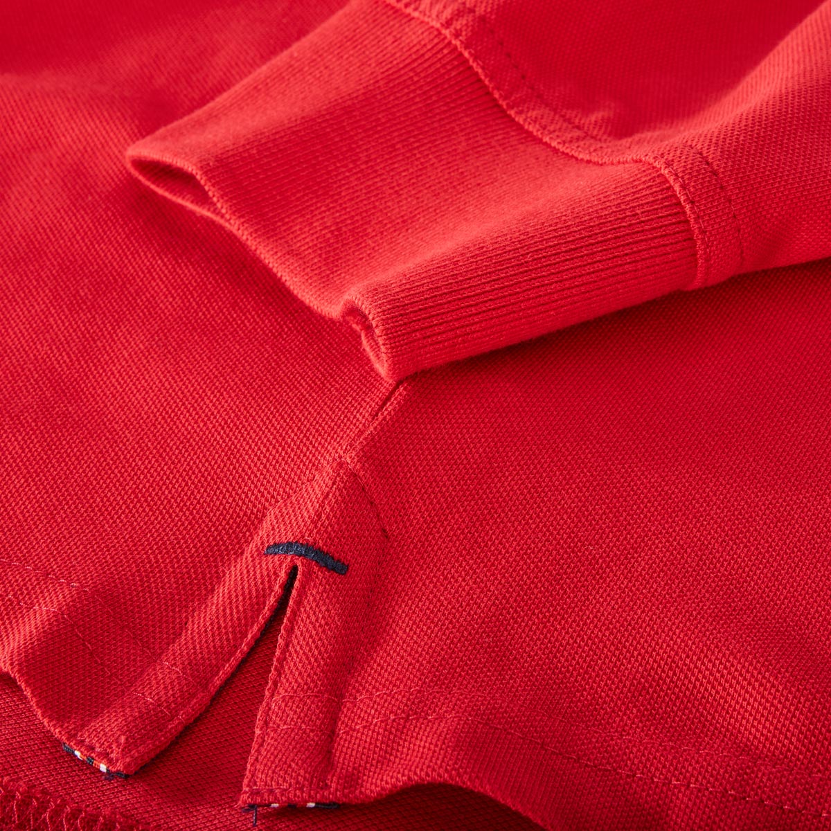 Redfield Poloshirt mit Label-Patch rot