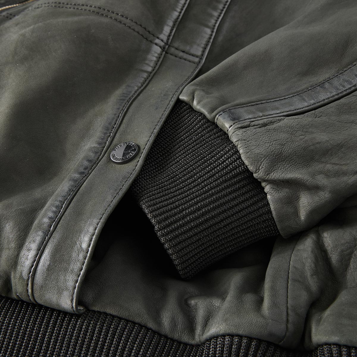 PME LEGEND Lederjacke mit mittlerer Fütterung schwarz