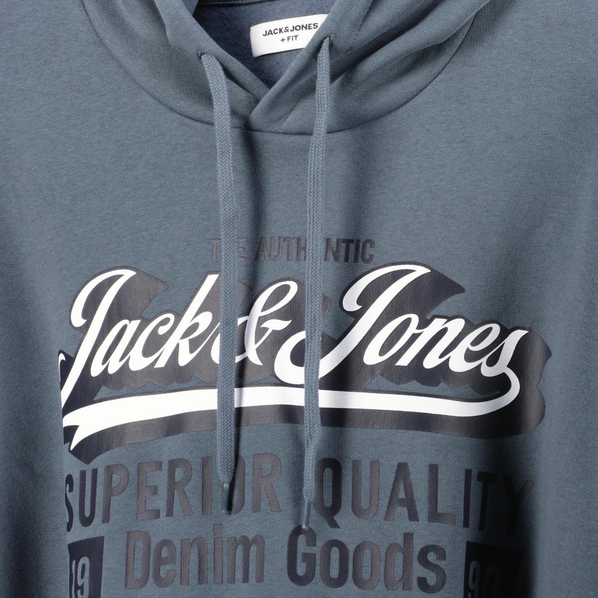 Jack&Jones Hoodie mit Label-Print grau