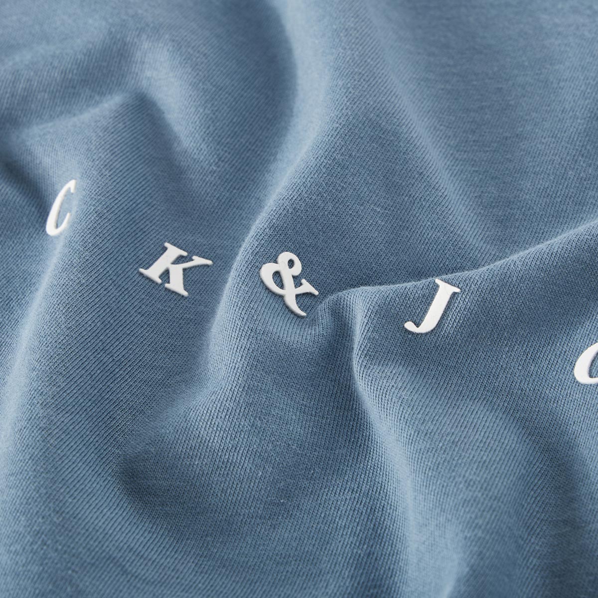 Jack&Jones T-Shirt mit Label-Print jeansblau