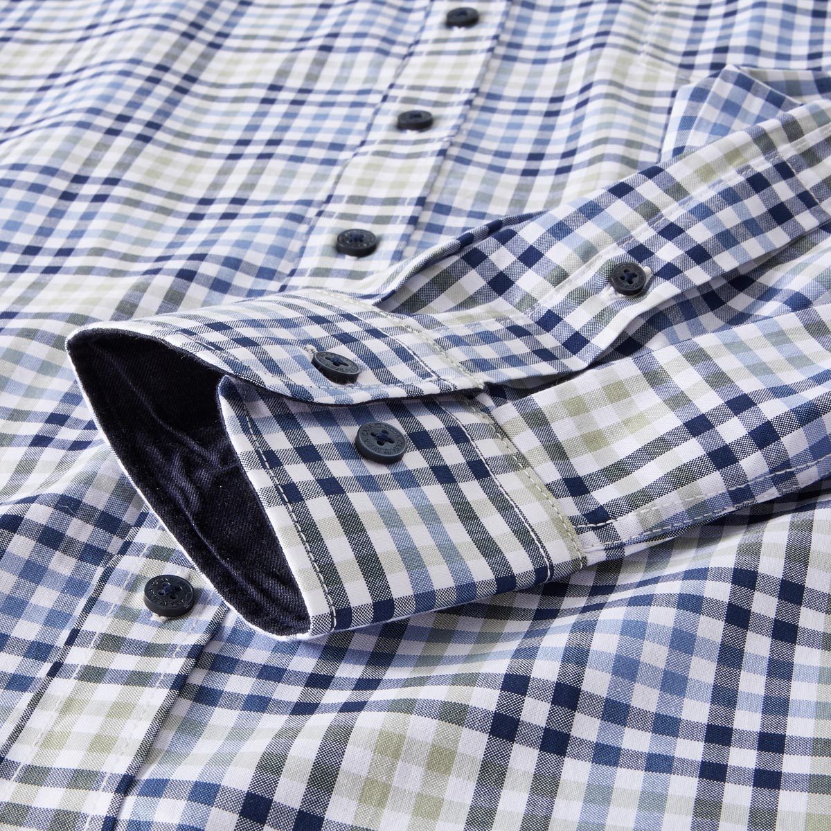 CASA MODA Kariertes Freizeithemd blau