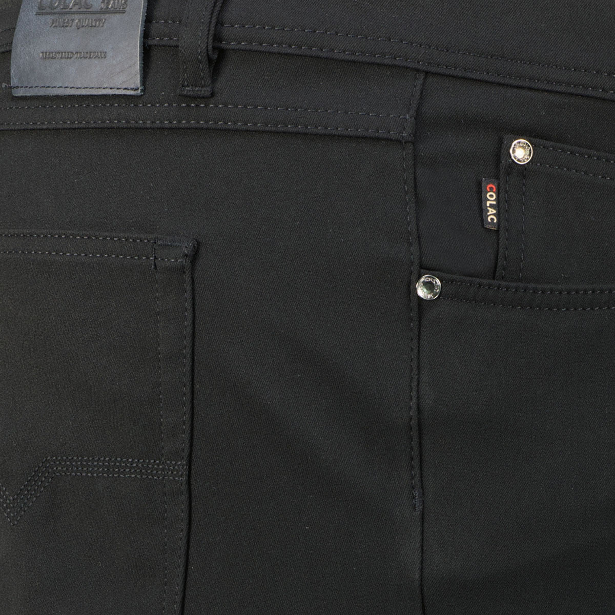 Colac Knitterfreie Stretch-Hose "Tim", Slim Fit schwarz