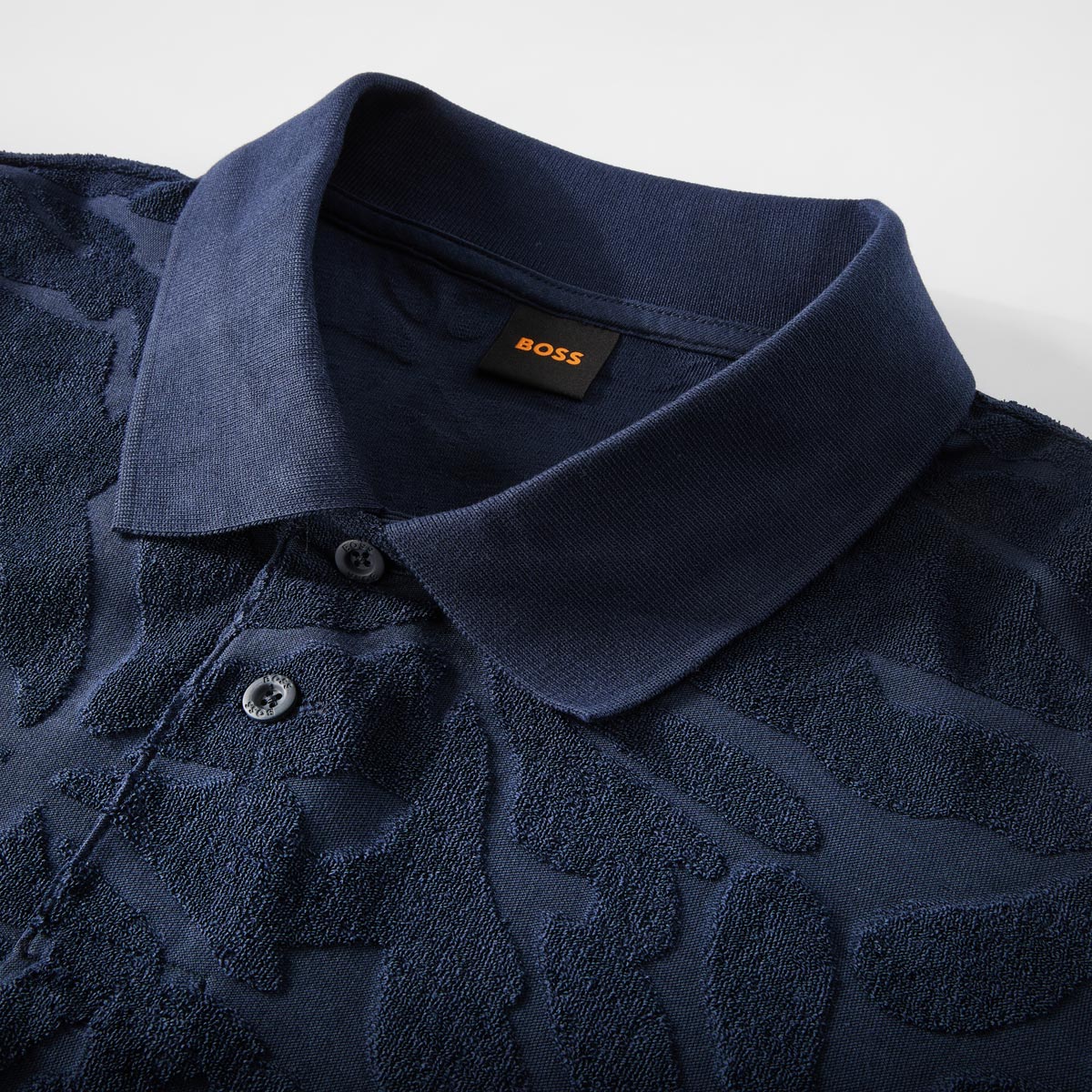 BOSS Poloshirt aus Frottee dunkelblau