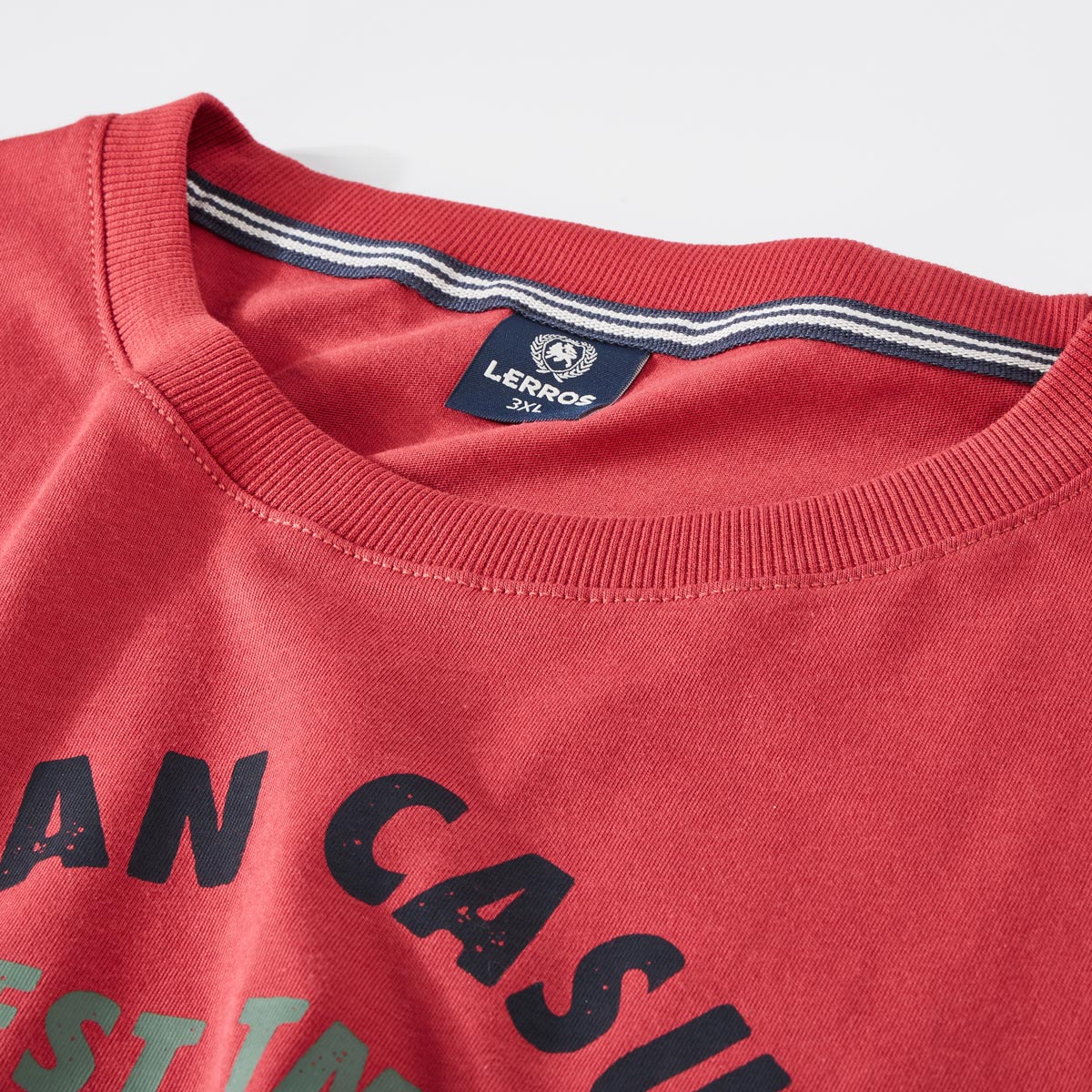 Lerros T-Shirt mit Label-Print rot