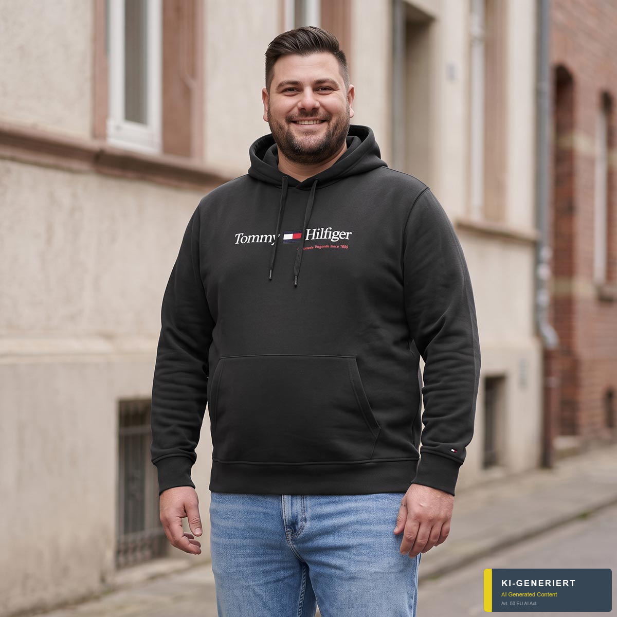 Tommy Hilfiger Hoodie mit Label-Print schwarz