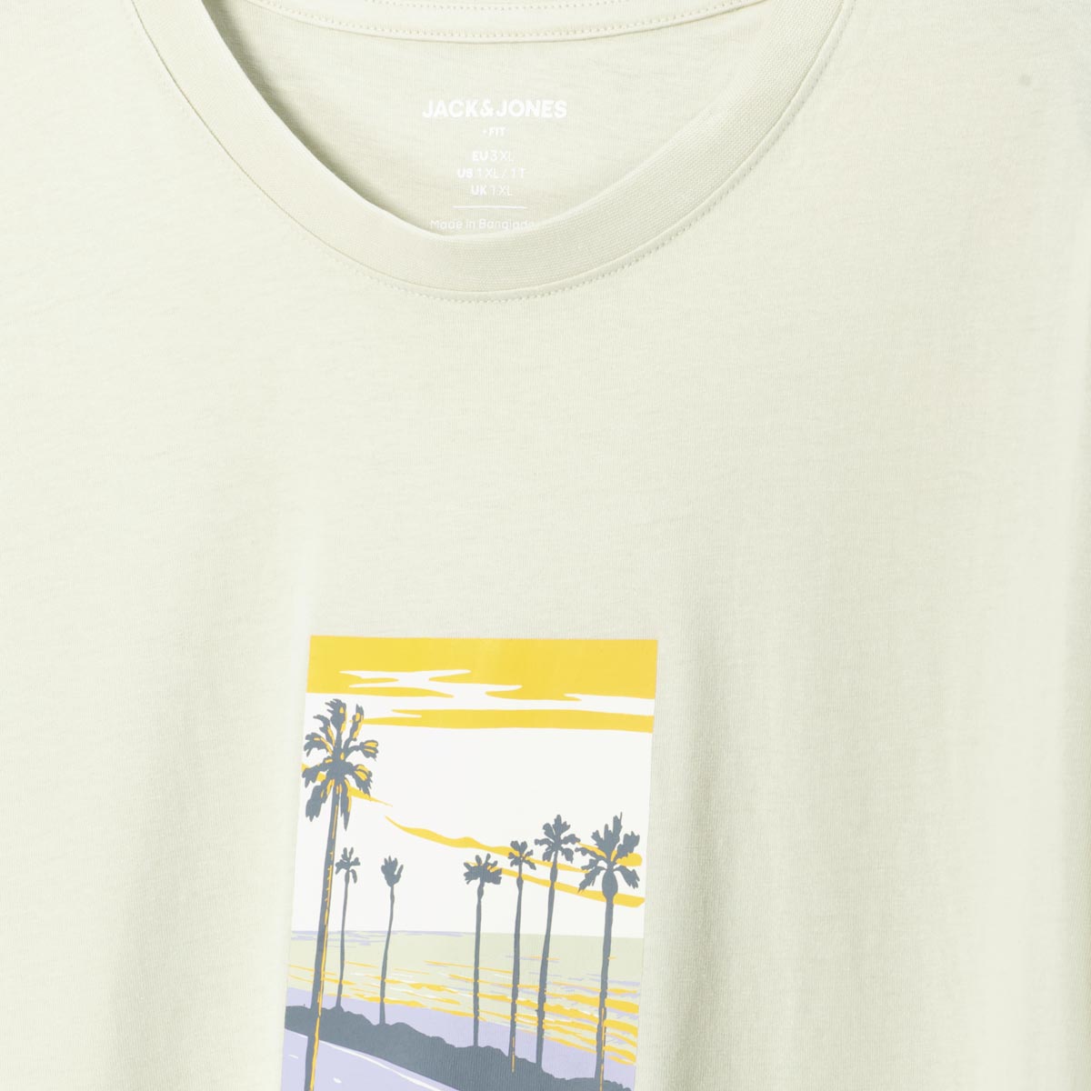 Jack&Jones T-Shirt mit Motiv-Print cremeweiß