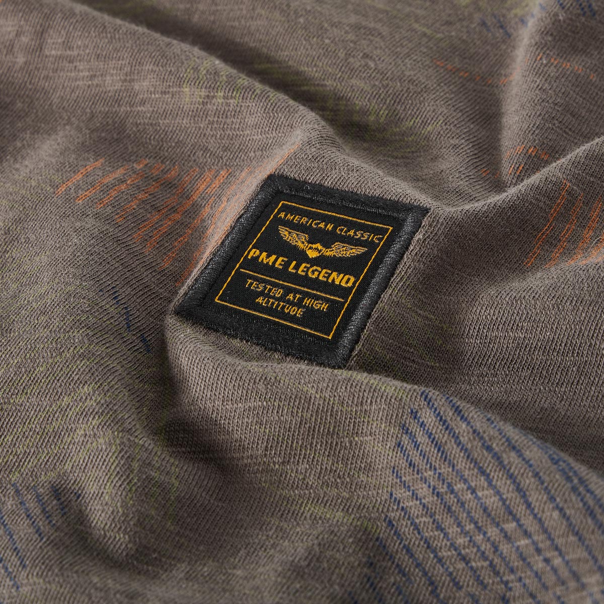 PME LEGEND T-Shirt mit Allover-Muster anthrazit