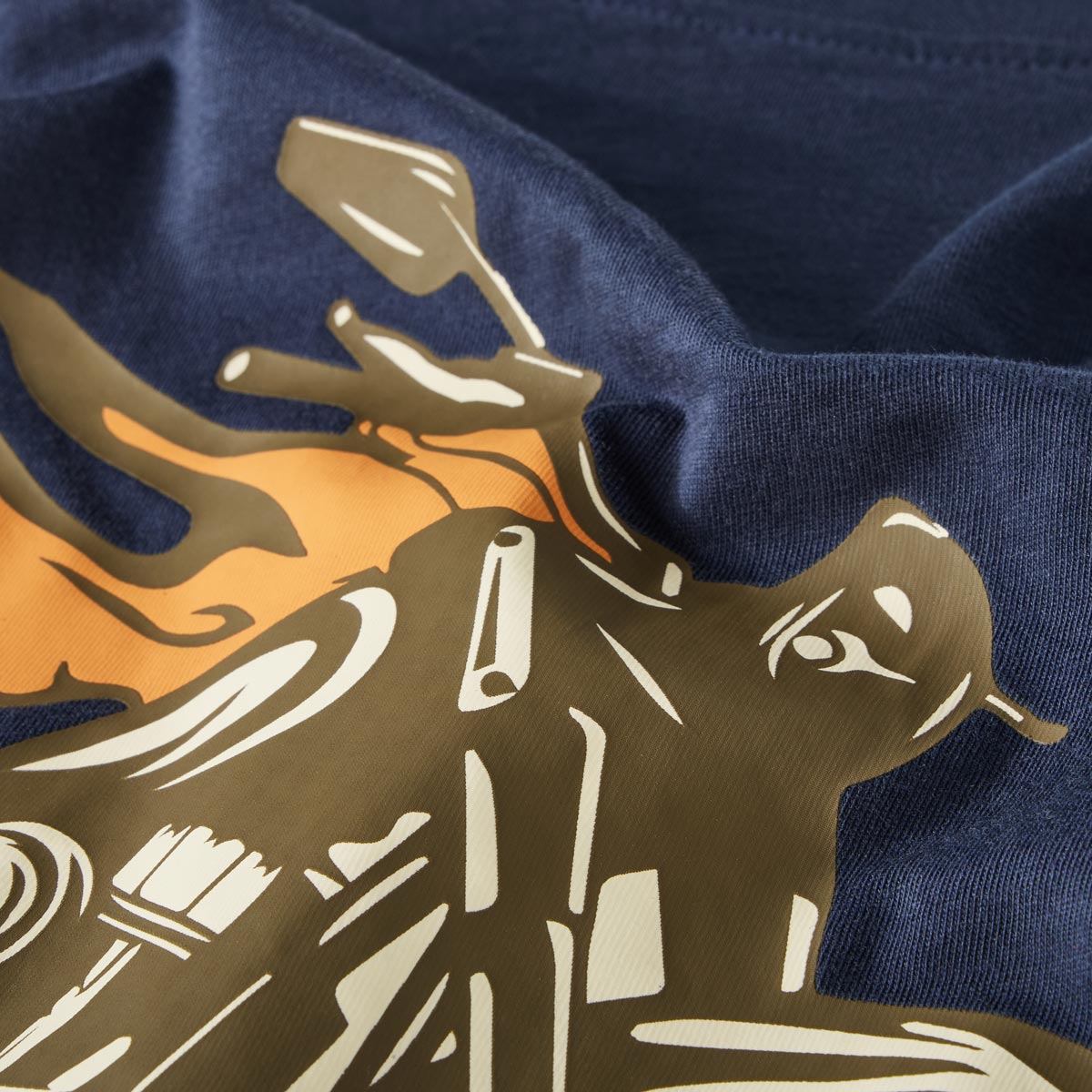 Pfundskerl T-Shirt mit Motiv-Print dunkelblau