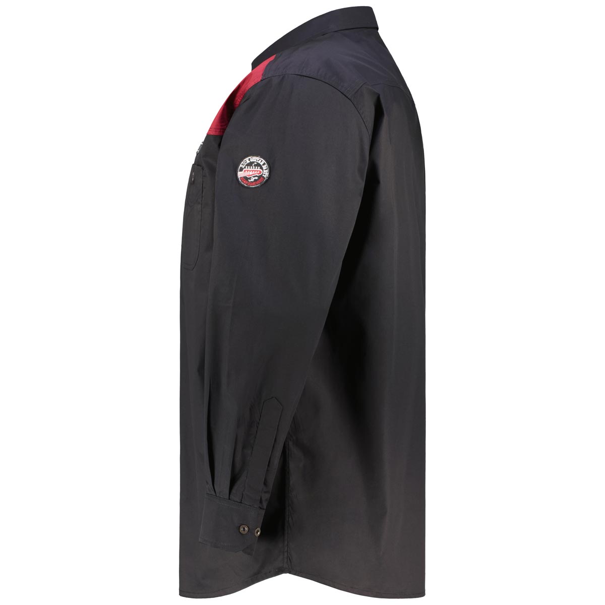 Kamro Freizeithemd im Colorblock-Design schwarz