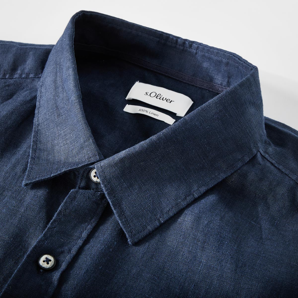 s.Oliver Freizeithemd aus Leinen blau