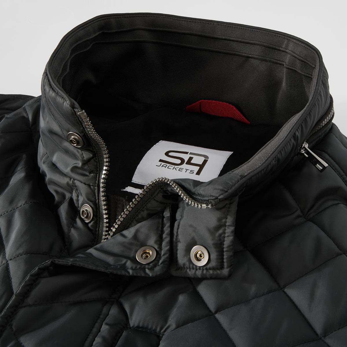 S4 Jackets Steppjacke mit Kontrastdetails, wasserabweisend schwarz