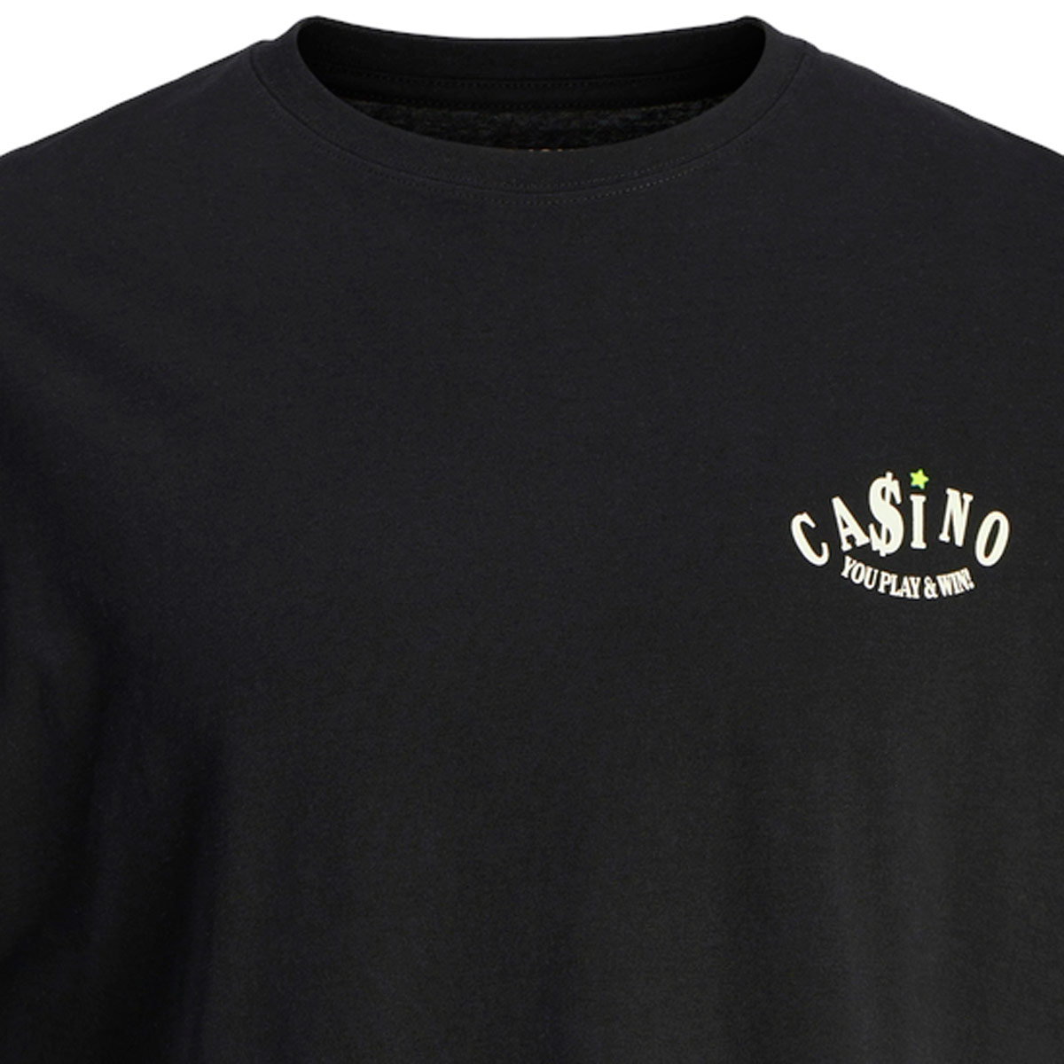 Jack&Jones T-Shirt mit Print auf Vorder- und Rückseite schwarz