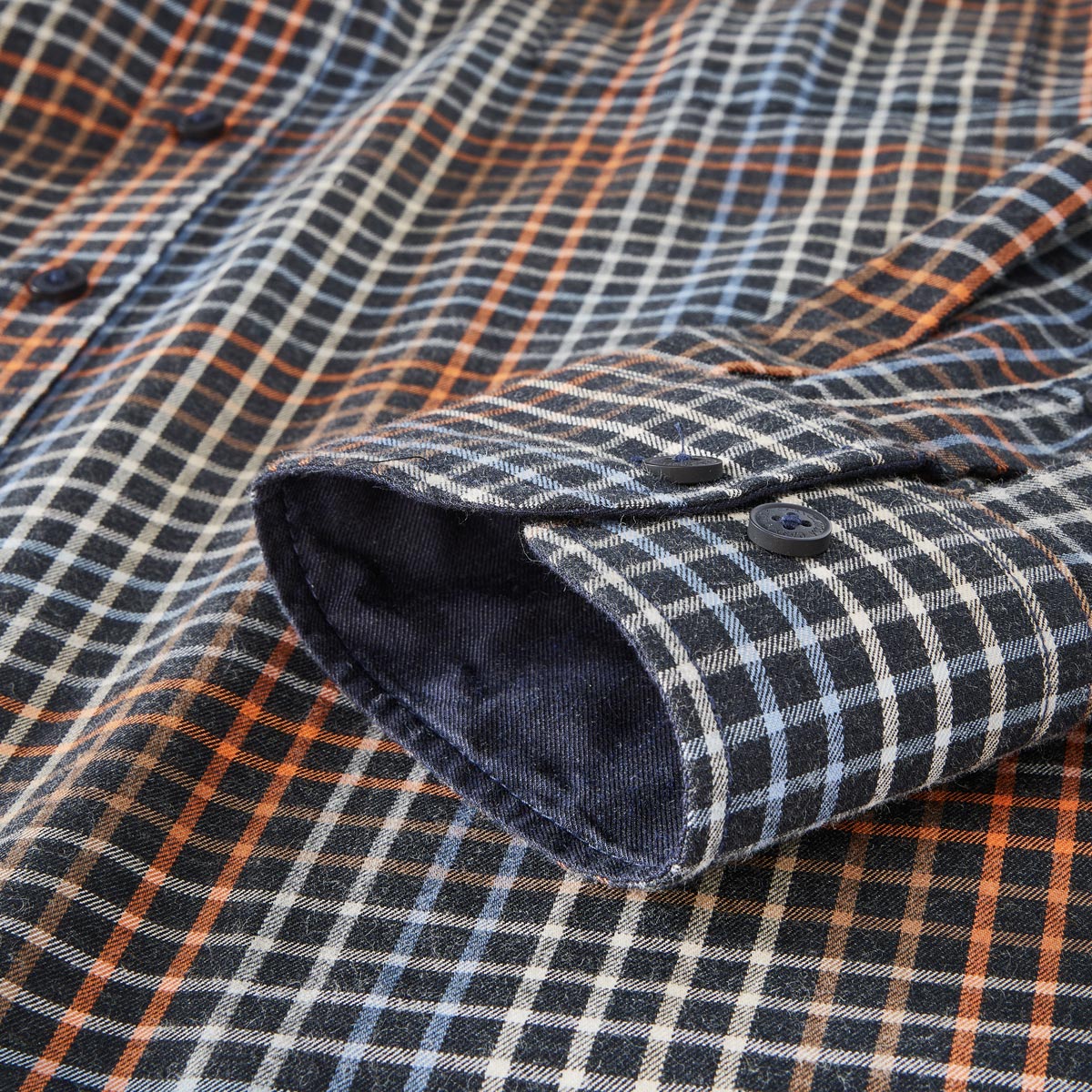 CASA MODA Freizeithemd mit Karo-Muster orange