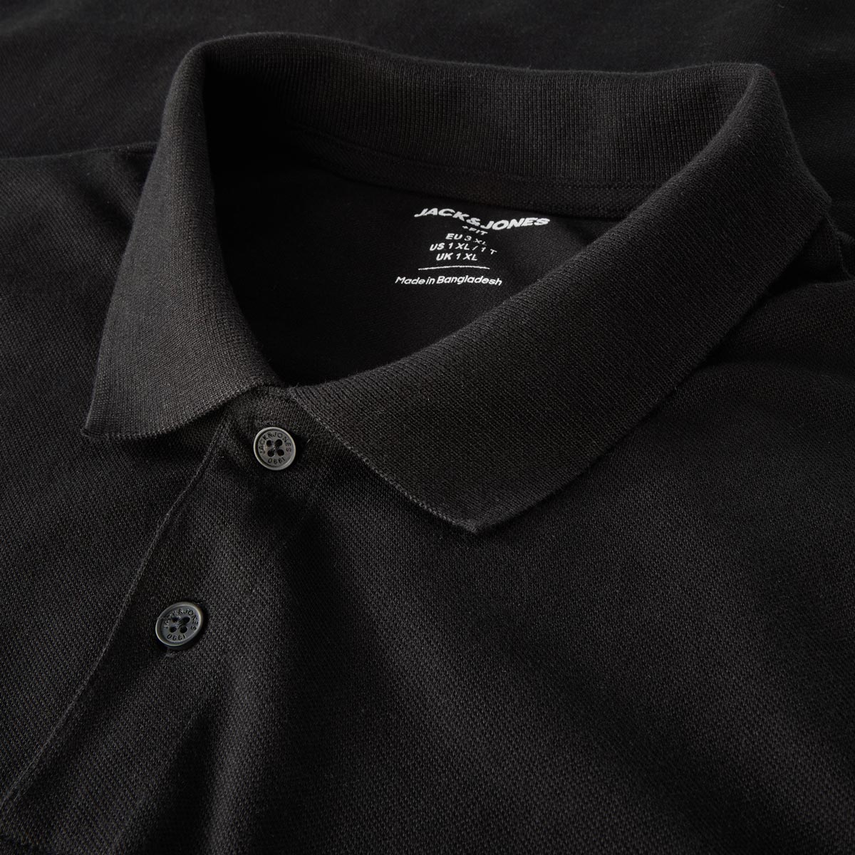 Jack&Jones Poloshirt mit Label-Print schwarz