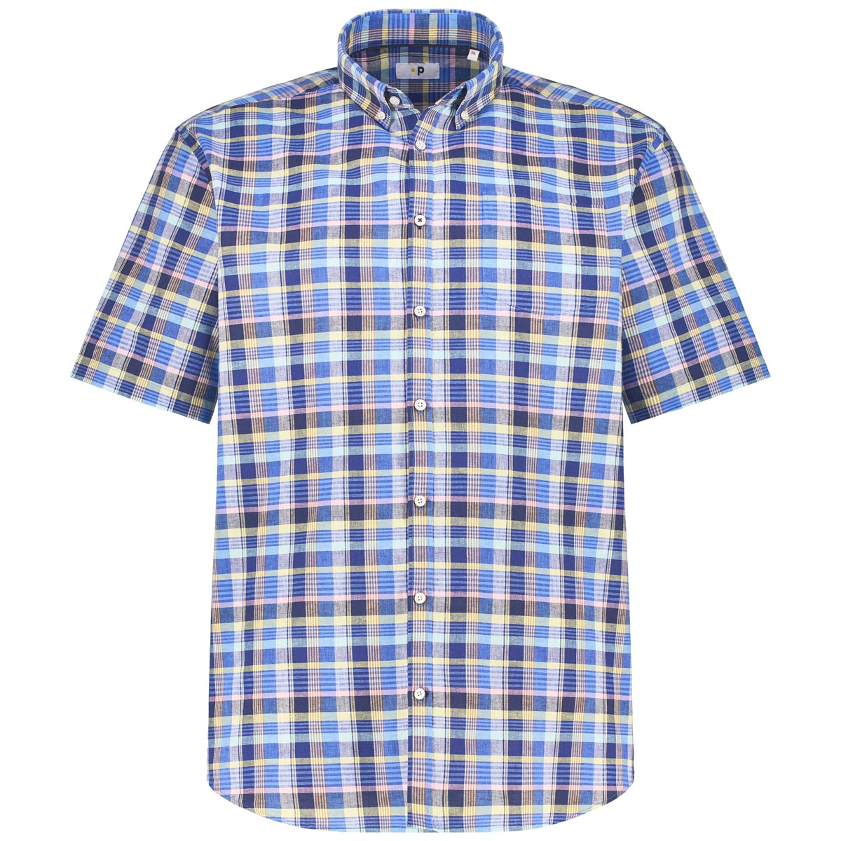 Pfundskerl Freizeithemd mit Leinen Farbe royalblau Größe: 7XL günstig online kaufen