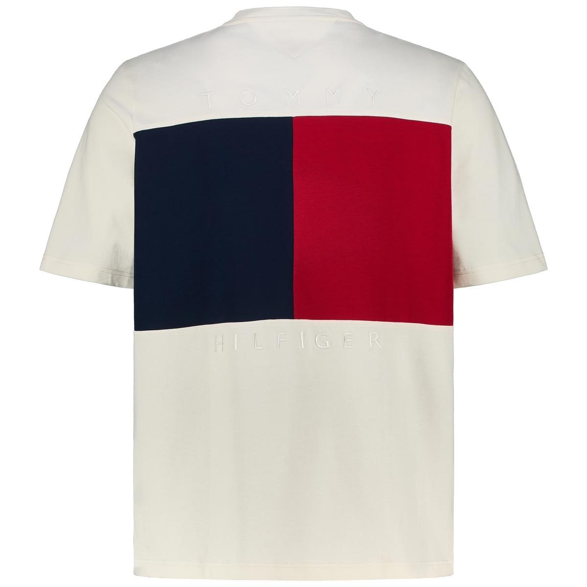 Tommy Hilfiger T-Shirt mit Label-Stickerei cremeweiß
