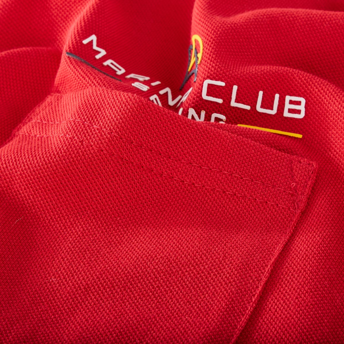 Redfield Poloshirt mit Label-Patch rot