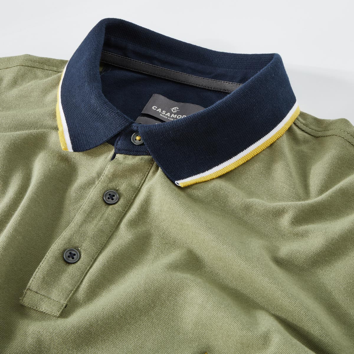 CASA MODA Poloshirt mit Elasthan grün