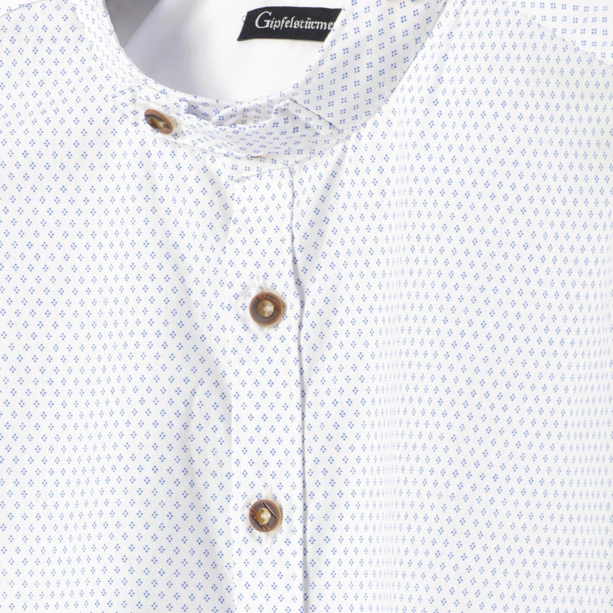 Orbis Trachtenhemd mit Allover-Muster weiß