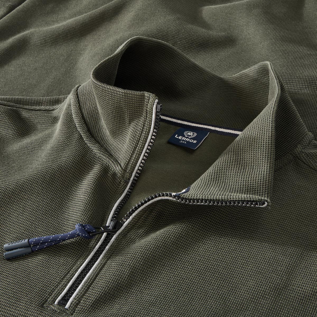 Lerros Sweatshirt aus Baumwollmischung khaki