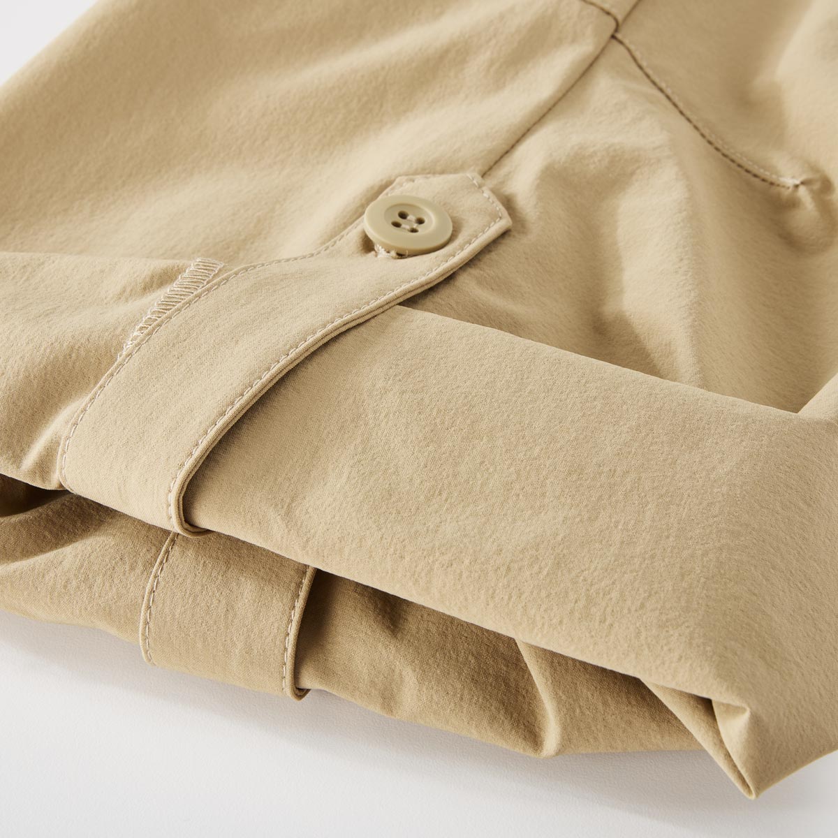 Maier Sports Trekkinghose mit Stretch und Krempelbeinen beige