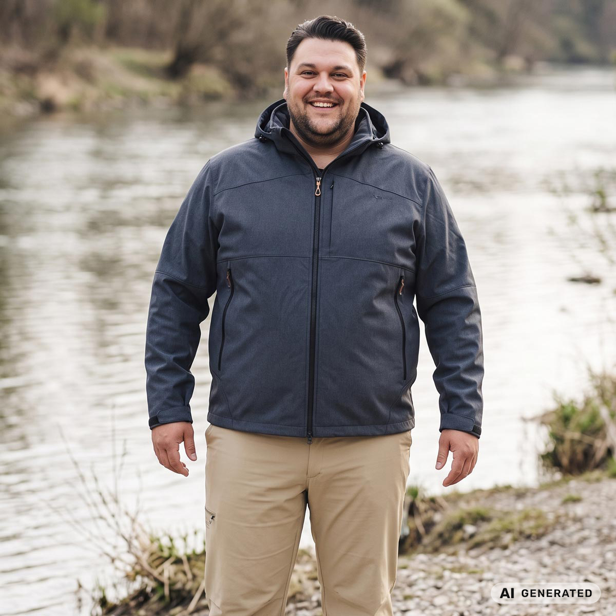 Blue Wave Softshelljacke "Mads", wind- und wasserabweisend anthrazit
