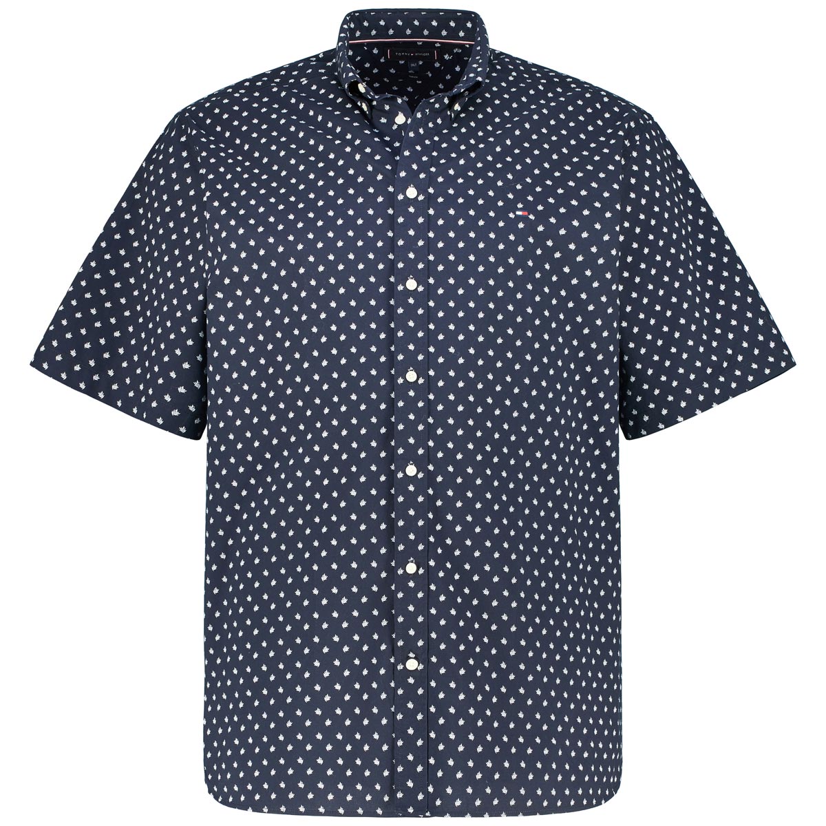 Tommy Hilfiger Freizeithemd mit Label-Stickerei Farbe blau Größe: 4XL günstig online kaufen