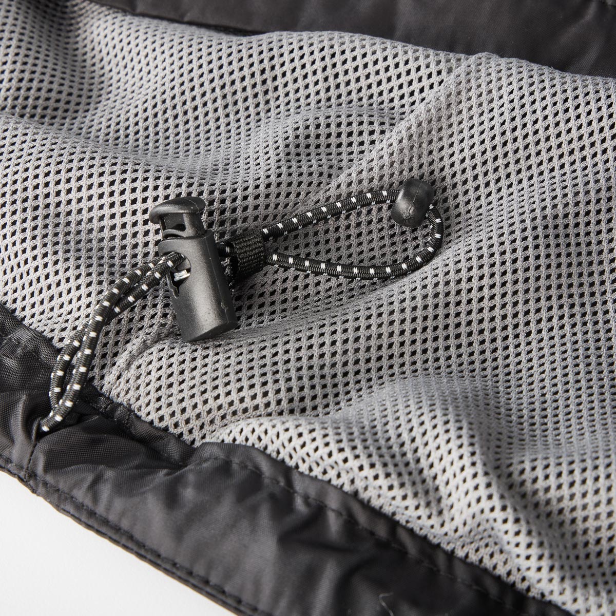 ADAMO Packbare Regenjacke mit Mesh-Innenfutter, wasserdicht schwarz