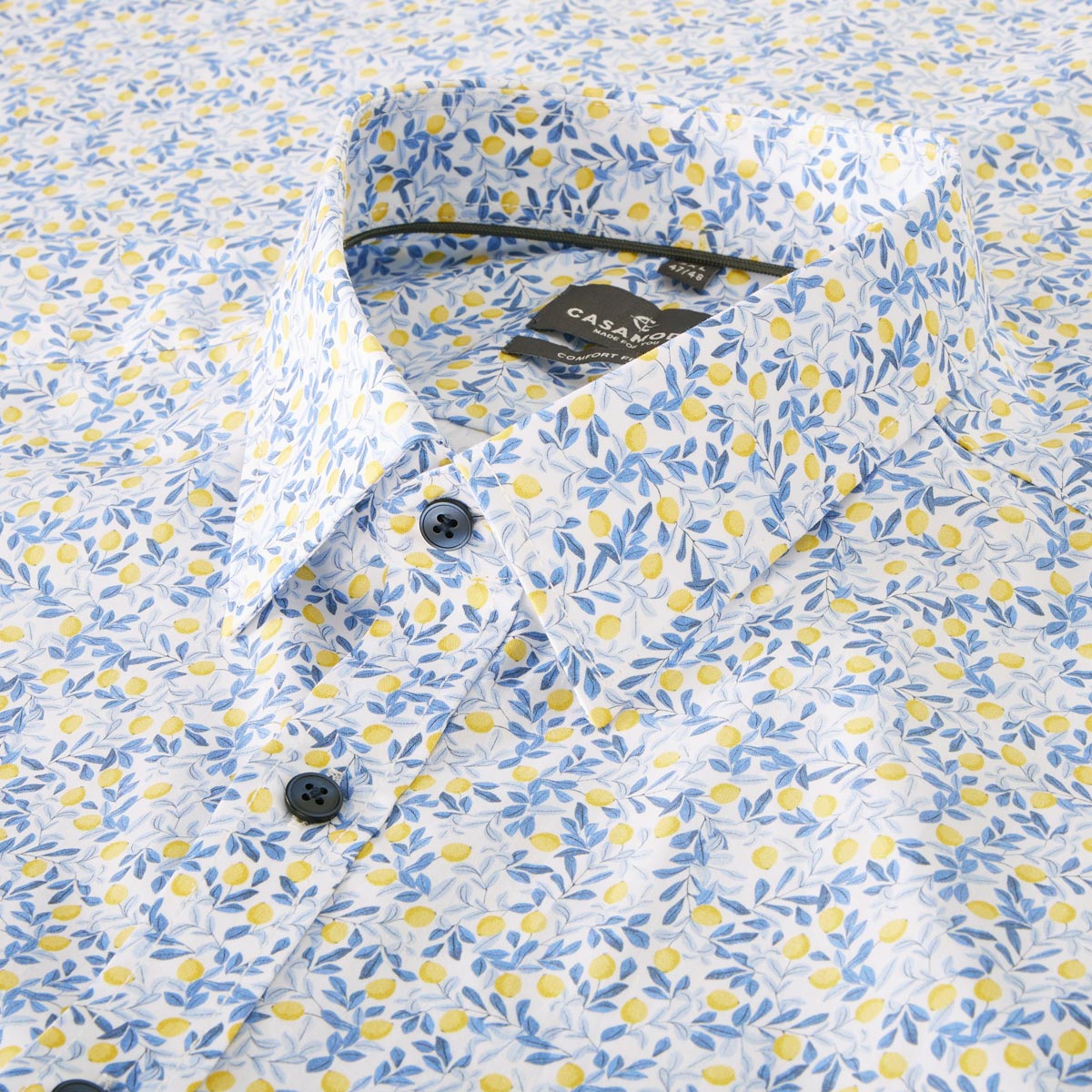 CASA MODA Freizeithemd mit floralem Muster gelb
