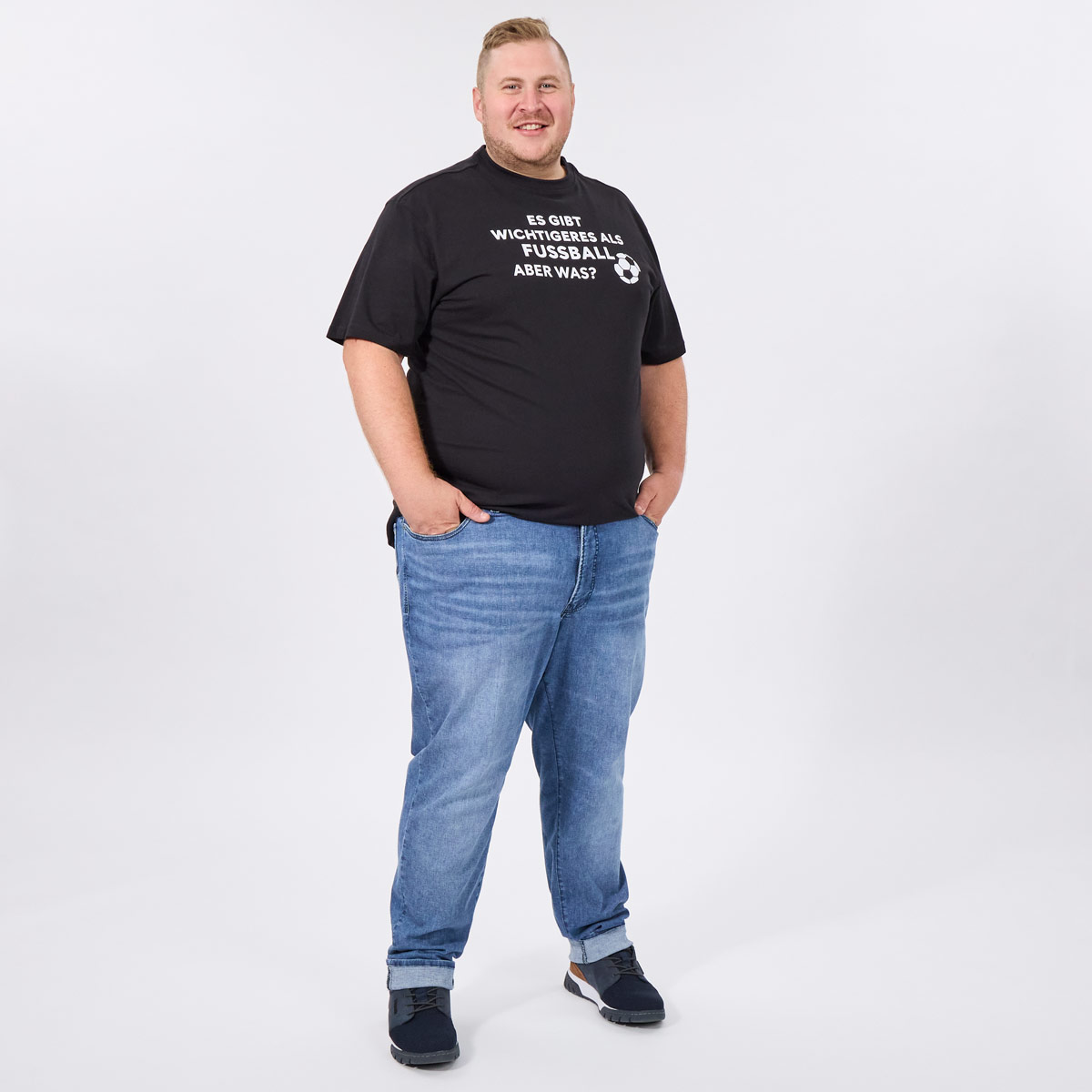 Pfundskerl T-Shirt mit Statement-Print schwarz