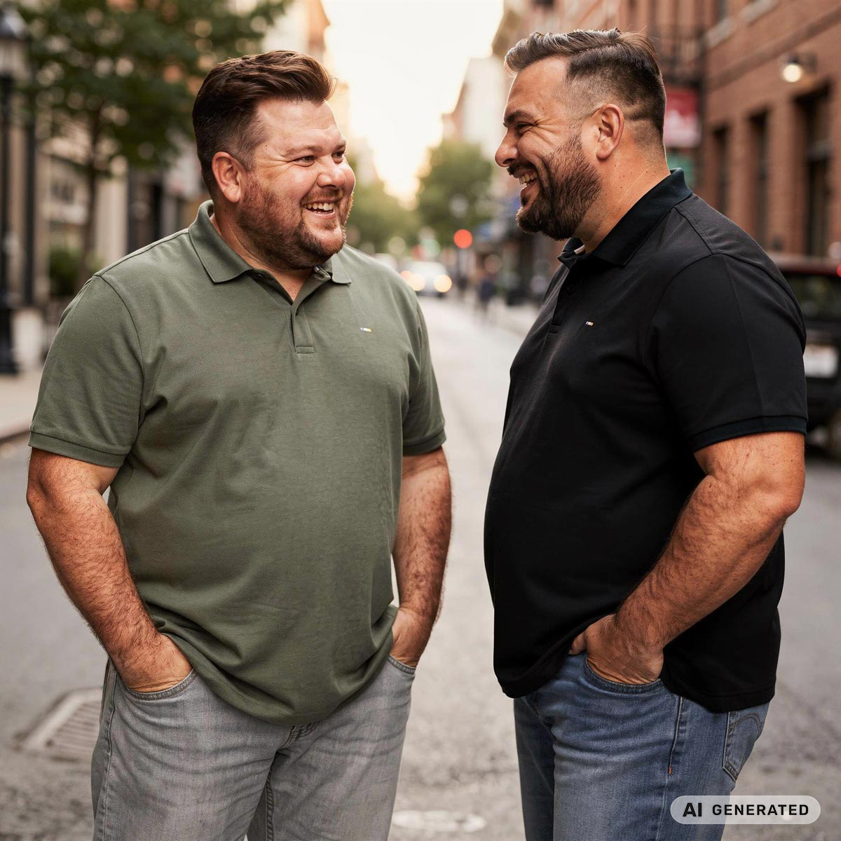 Pfundskerl Doppelpack Poloshirt aus Baumwolle schwarz/oliv