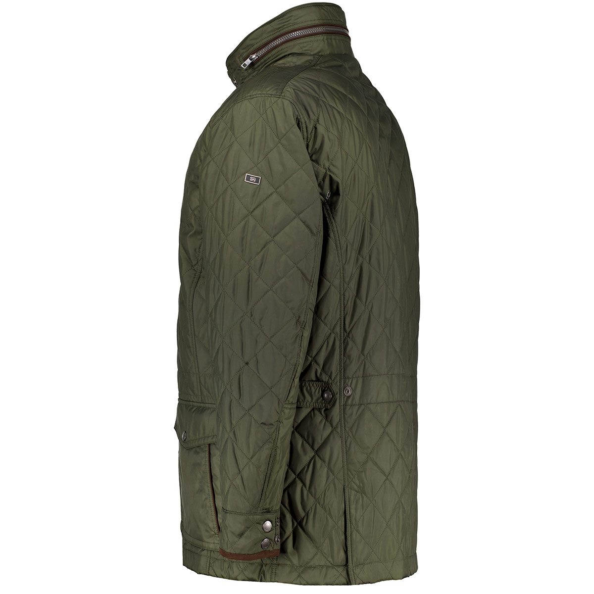 S4 Jackets Steppjacke mit Kontrastdetails, wasserabweisend grün