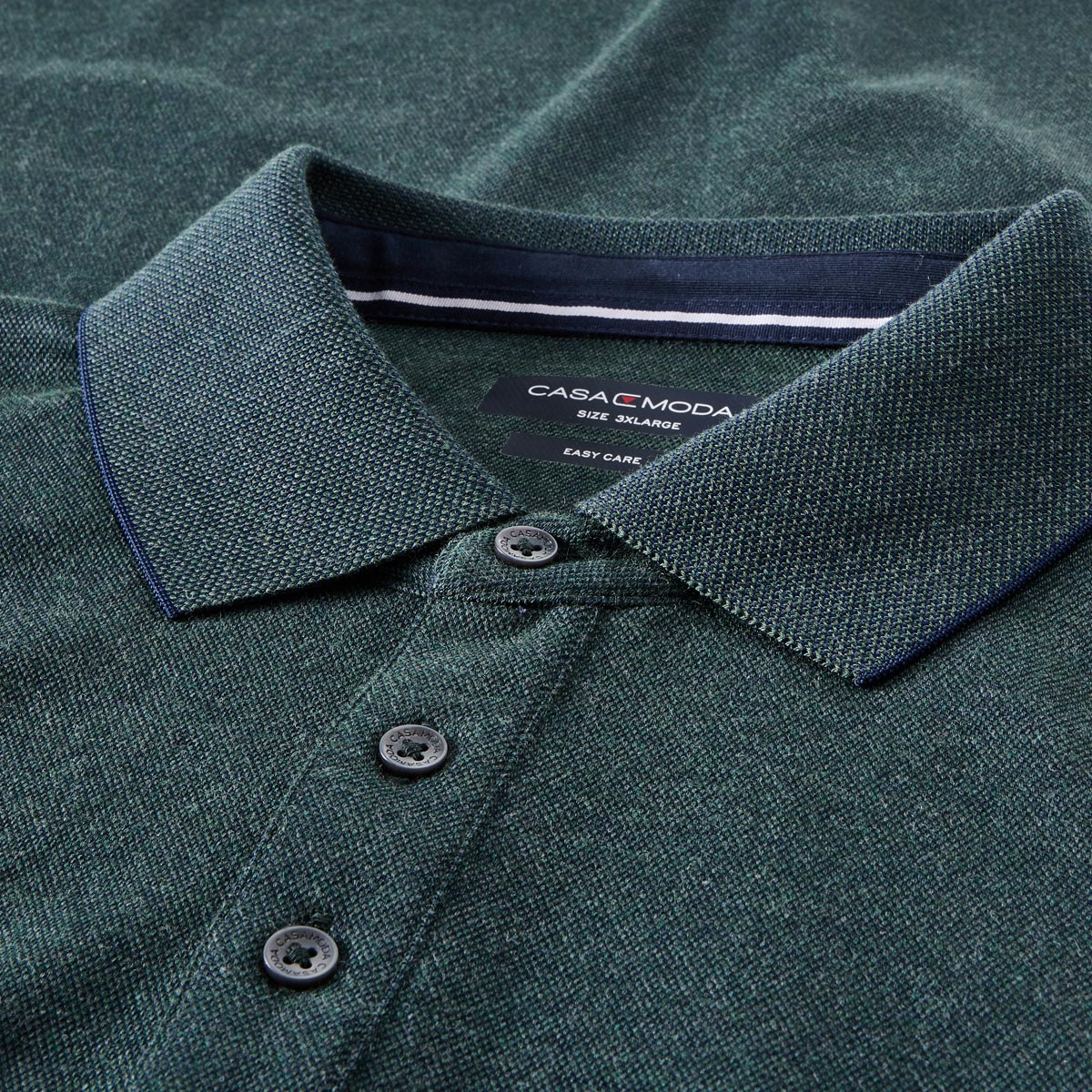 CASA MODA Pflegeleichtes Stretch-Poloshirt grasgrün